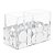 PORTA TALHERES DE AÇO INOX COM CRISTAL BAUHAUS 18CM X 10CM X 7,5CM - WOLFF - Imagem 2
