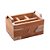 PORTA TALHERES COM ARAMADO EM AÇO INOX TECA 23CM X 16CM X 15CM - WOLFF CRAFT - Imagem 1