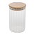PORTA MANTIMENTO DE VIDRO BOROSSILICATO COM TAMPA DE BAMBU 510ML - WOLFF - Imagem 1