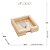 PORTA GUARDANAPOS DE MADEIRA COM FUNDO SISAL E ARAMADO COM CLIPE PINUS 16CM X 16CM X 4CM - WOODART - Imagem 2