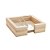 PORTA GUARDANAPOS DE MADEIRA COM FUNDO SISAL E ARAMADO COM CLIPE PINUS 16CM X 16CM X 4CM - WOODART - Imagem 3
