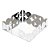 PORTA GUARDANAPOS DE AÇO INOX BAUHAUS 18CM X 18CM X 4CM - WOLFF - Imagem 1