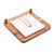 PORTA GUARDANAPOS COM ARAMADO EM AÇO INOX TECA CHAMPANHE 23CM X 23CM X 5CM - WOLFF CRAFT - Imagem 4