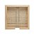 PORTA GUARDANAPO DE MADEIRA COM FUNDO SISAL E ARAMADO COM CLIPE PINUS 21CM X 21CM X 4CM - WOODART - Imagem 3
