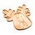 PETISQUEIRA RENA DE MADEIRA PINUS 30CM X 28CM X 1,6CM - WOODART - Imagem 1