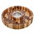 PETISQUEIRA REDONDA DE MADEIRA TECA 31CM X 31CM X 4,5CM - WOLFF CRAFT - Imagem 1