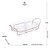 PETISQUEIRA DUPLA DE VIDRO COM SUPORTE ITALY CHAMPANHE 24CM X 10CM X 6CM - WOLFF - Imagem 2