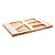 PETISQUEIRA DE MADEIRA COM AÇO INOX TECA CHAMPANHE 45,5CM X 30CM - WOLFF CRAFT - Imagem 2