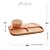 PETISQUEIRA DE MADEIRA COM 2 BOWLS SALMON LIPTUS 30CM X 18CM X 6CM - WOODART - Imagem 2