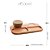 PETISQUEIRA DE MADEIRA COM 2 BOWLS CINZA LIPTUS 30CM X 18CM X 6CM - WOODART - Imagem 2