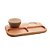 PETISQUEIRA DE MADEIRA COM 2 BOWLS CINZA LIPTUS 30CM X 18CM X 6CM - WOODART - Imagem 1