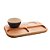 PETISQUEIRA DE MADEIRA COM 2 BOWLS AZUL LIPTUS 30CM X 18CM X 6CM - WOODART - Imagem 1