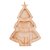 PETISQUEIRA ÁRVORE DE NATAL DE MADEIRA PINUS 28CM X 20CM X 1,5CM - WOODART - Imagem 3