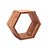 NICHO DE PAREDE EM MADEIRA TECA 30,5CM X 13CM X 26CM - WOLFF CRAFT - Imagem 1
