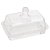 MANTEIGUEIRA DE CRISTAL COM TAMPA PEARL 17CM X 10,5CM X 10CM - WOLFF - Imagem 1