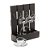 KIT PORTA XÍCARAS DE CAFÉ COM 4 XÍCARAS/PIRES TRANSPARENTE 80ML - WOODART - Imagem 1