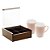 KIT CAIXA DE MADEIRA COM 4 DIVISÓRIAS E CONJUNTO 2 CANECAS CINZA E ROSA - WOODART - Imagem 2