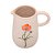 JARRO DECORATIVO DE CERÂMICA FLOR LARANJA TRENTO 14,5CM X 10CM X 15,5CM - WOLFF - Imagem 3