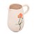 JARRO DECORATIVO DE CERÂMICA FLOR LARANJA TRENTO 14,5CM X 10CM X 15,5CM - WOLFF - Imagem 1