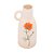 JARRO DECORATIVO DE CERÂMICA FLOR LARANJA TRENTO 12CM X 10CM X 23,5CM - WOLFF - Imagem 3