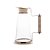 JARRA DE VIDRO SODO COM CABO DE RATTAN DOURADO 1,3L - WOLFF - Imagem 3