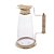 JARRA DE VIDRO SODO COM CABO DE RATTAN DOURADO 1,3L - WOLFF - Imagem 1