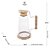 JARRA DE VIDRO SODO COM CABO DE RATTAN DOURADO 1,3L - WOLFF - Imagem 2