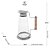 JARRA DE VIDRO COM CABO DE RATTAN PRATA 1,3L - WOLFF - Imagem 2