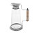 JARRA DE VIDRO COM CABO DE RATTAN PRATA 1,3L - WOLFF - Imagem 1