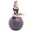 FIGURA DECORATIVA BONECA COM BOLA DE RESINA CINZA 9,5CM X 9,5CM X 18CM - WOLFF - Imagem 2