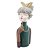 FIGURA DECORATIVA BONECA COM BATOM DE RESINA 13CM X 12CM X 31CM - WOLFF - Imagem 1