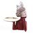FIGURA DECORATIVA BONECA COM BANDEJA DE RESINA 24CM X 18CM X 32CM - WOLFF - Imagem 1