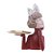 FIGURA DECORATIVA BONECA COM BANDEJA DE RESINA 24CM X 18CM X 32CM - WOLFF - Imagem 4
