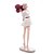 FIGURA DECORATIVA BONECA COM BALÕES DE RESINA VERMELHOS 8CM X 13CM X 28CM - WOLFF - Imagem 1
