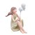FIGURA DECORATIVA BONECA COM BALÕES DE RESINA 8CM X 9CM X 12CM - WOLFF - Imagem 1
