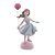 FIGURA DECORATIVA BONECA COM BALÃO VERMELHO 13CM X 8CM X 22CM - WOLFF - Imagem 1