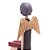 FIGURA DECORATIVA BONECA CINZA COM ASAS DOURADAS DE RESINA 8CM X 8CM X 23CM - WOLFF - Imagem 4
