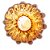 ESFERA DE VIDRO ITALY ÂMBAR E DOURADO 12CM X 10CM - WOLFF - Imagem 4