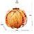 ESFERA DE VIDRO ITALY ÂMBAR E DOURADO 12CM X 10CM - WOLFF - Imagem 2