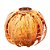 ESFERA DE VIDRO ITALY ÂMBAR E DOURADO 12CM X 10CM - WOLFF - Imagem 1