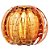 ESFERA DE VIDRO ITALY ÂMBAR E DOURADO 12CM X 10CM - WOLFF - Imagem 3