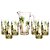 CONJUNTO JARRA COM 6 COPOS DE CRISTAL PALM TREE HANDPAINT - WOLFF - Imagem 5
