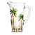 CONJUNTO JARRA COM 6 COPOS DE CRISTAL PALM TREE HANDPAINT - WOLFF - Imagem 1