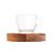 CONJUNTO 6 XÍCARAS DE CRISTAL DE CAFÉ COM PIRES DE MADEIRA E SISAL TECA 75ML - WOLFF CRAFT - Imagem 3