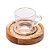 CONJUNTO 6 XÍCARAS DE CRISTAL DE CAFÉ COM PIRES DE MADEIRA E SISAL TECA 75ML - WOLFF CRAFT - Imagem 1