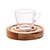 CONJUNTO 6 XÍCARAS DE CRISTAL DE CAFÉ COM PIRES DE MADEIRA E SISAL TECA 75ML - WOLFF CRAFT - Imagem 2