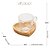CONJUNTO 6 XÍCARAS DE CRISTAL COM PIRES EM MADEIRA PINUS CORAÇÃO 75ML - WOODART - Imagem 2