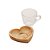CONJUNTO 6 XÍCARAS DE CRISTAL COM PIRES EM MADEIRA PINUS CORAÇÃO 75ML - WOODART - Imagem 3