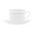 CONJUNTO 6 XÍCARAS DE CHÁ DE PORCELANA COM PIRES E BORDA PRATEADA MÔNACO BRANCO 220ML - WOLFF - Imagem 3