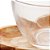 CONJUNTO 6 XÍCARAS DE CHÁ DE CRISTAL COM PIRES EM MADEIRA PINUS CORAÇÃO 190ML - WOODART - Imagem 4